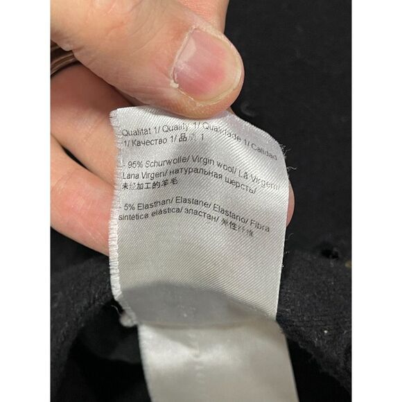 Escada Womens Sz 42 US 12 Wool High Rise Wide Leg Pants Trousers Black - Picture 11 of 11